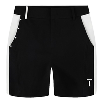 EuropeanTour European Tour golf clothing womens summer comfortable sports stretch black and white color matching shorts