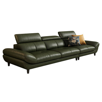 Lanselin french retro limelight layer oil wax leather sofa