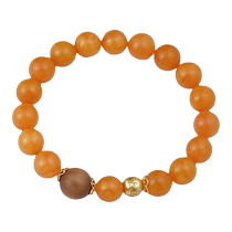 Potala Palace beeswax old mountain sandalwood single circle bracelet for men and women antique disc and bead string bracelet