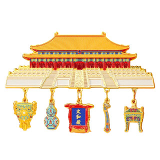 北京故宫太和殿金属冰箱贴藻井 南京博物院文创国博馆旅游纪念品