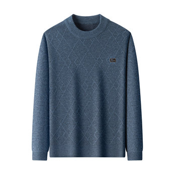 Hengyuanxiang pure wool sweater men's thickened half turtleneck sweater middle-aged warm autumn and winter bottoming sweater top Hengyuanxiang pure wool sweater men's thickened half turtleneck sweater middle-aged warm autumn and winter bottoming sweater top
