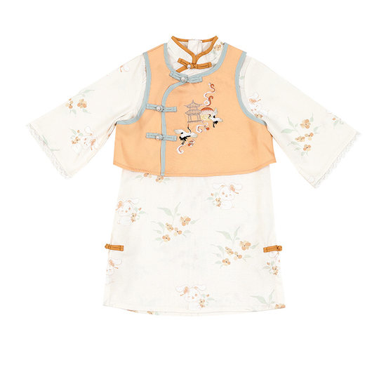 Traje Tang para niñas del Festival del Medio Otoño de Hanfu para niños Traje de actuación