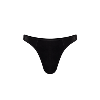 Nattaup men's underwear thong black faux leather design single thong pants stacked side open 9 hook double thong combination