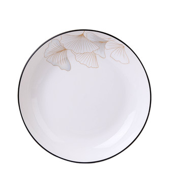 10-pack of 8-inch ceramic plates for home use 2025 new dishes, bowls, dishes, tableware, high-end dinner plates and deep plates