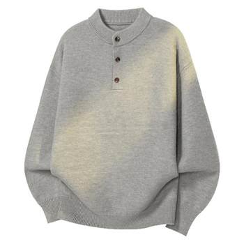 Little nelly solid color henley neck sweater Little nelly solid color henley neck sweater