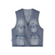 BJHG ເສື້ອຢືດ denim ຊັກແບບ ທຳ ມະດາ
