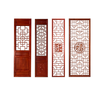 Dongyang wood carving antique doors and windows solid wood grilles retro old wood windows window grilles Chinese style hollow screens customization