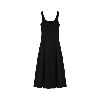 Knitted vest dress with chest cushion for women