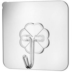 Strong Adhesive Wall Hooks, Heavy-Duty Transparent Traceless Hooks, No-Drill Adhesive Hooks
