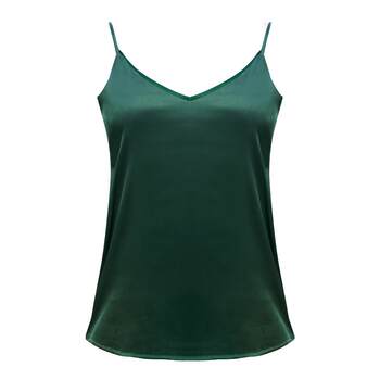 ຜ້າໄຫມ camisole ພາຍໃນຂອງແມ່ຍິງ satin ice silk ຄໍ V-neck summer sleeveless top bottoming loose outer wear ins