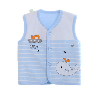 Newborn Spring and Autumn Double Layer Cotton Warm Clothes and Vests