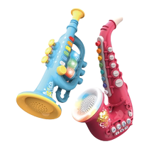 Childrens saxophone instrument trumpet whistle music toy trumpet boy baby harmonica girl
