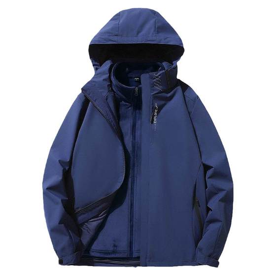 Spring and Autumn Outdoor Sports Windproof and Waterproof Sprint Coat Large Size Jacket Top Couple Coat Detachable Hat Riding Suit