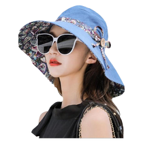 Womens sun hat sun protection hat womens summer Korean version trendy and versatile seaside beach hat cool hat fashionable and good-looking