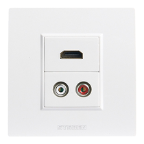 Type 86 Multimedia AV Audio with HDMI Panel 4K Video HD HDMI 6 5 Double Hole Lotus Audio Socket
