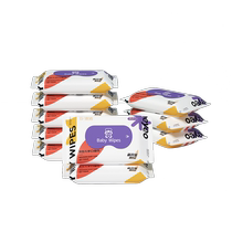 (Tmall uxian) Deyou baby hand and mouth wipes small package portable mini cleaning wet wipes 10 pieces * 10 packs