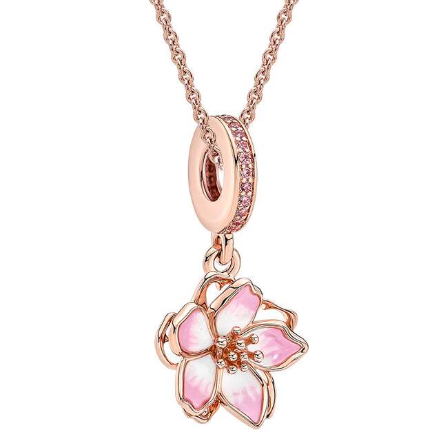 Pandora Light Luxury Necklace Set Sakura Fei Dancing Spring