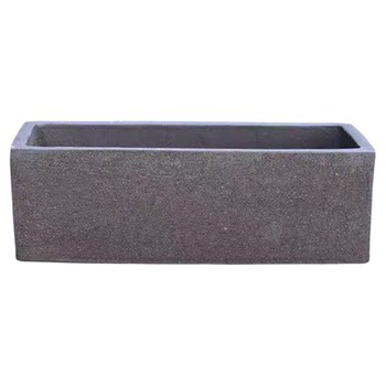 Extra-Large Rectangular Purple Clay Flower Pot, Coarse Pottery Lotus and Water Lily Pond Pot, Large Diameter Hydroponic Bonsai Pot