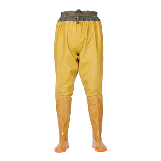 Waist-high waterproof shoes, flat high rain boots