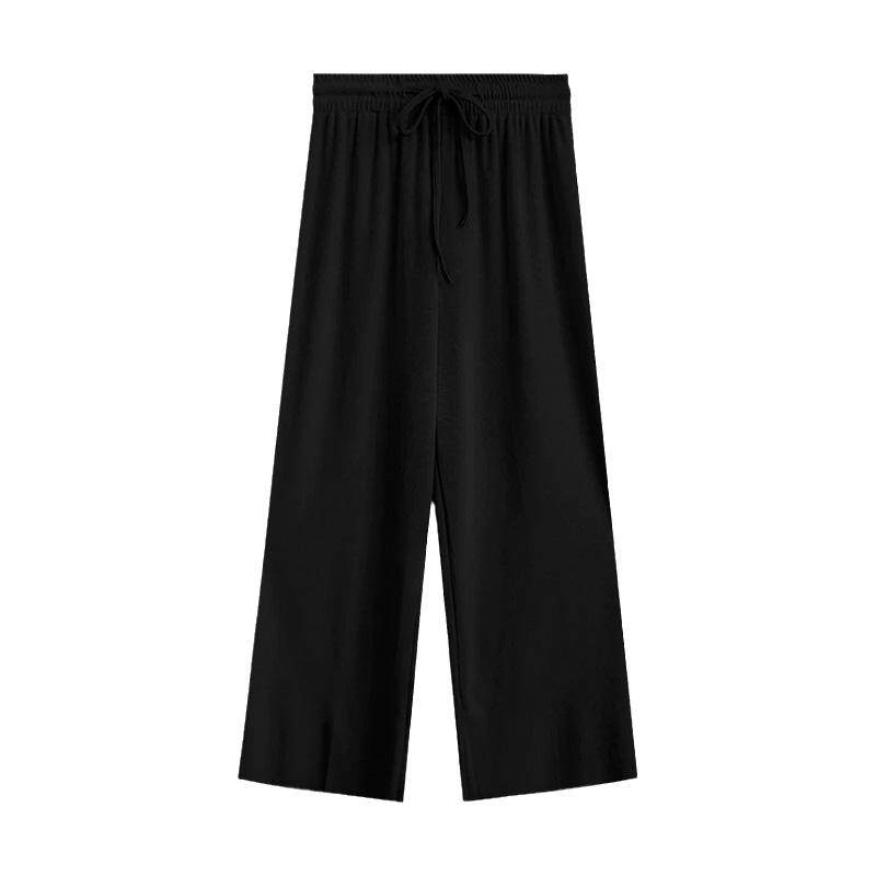 200 catties fat mm plus size ice silk wide-leg pants