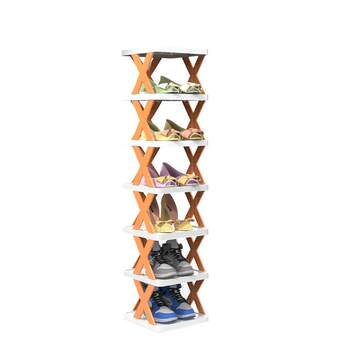 Shoe rack storage artifact space-saving shoe storage artifact