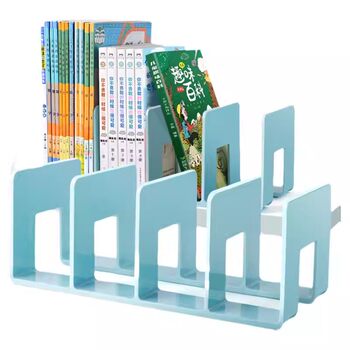 Acrylic book stand thickened transparent book clip reading rack desktop book fixing artifact student desk storage partition board bookshelf storage rack desk office classroom learning bookend