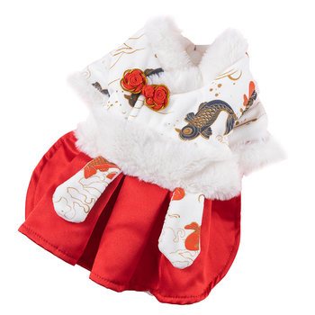 Cat clothes new year's clothes plush warm pet clothes
