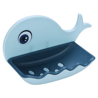 Soap box soap box home punch-free wash rack bathroom creative double-layer cartoon wall-mounted drain rack