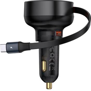 Baseus iphone 17 car charger comes with usb-c cable
