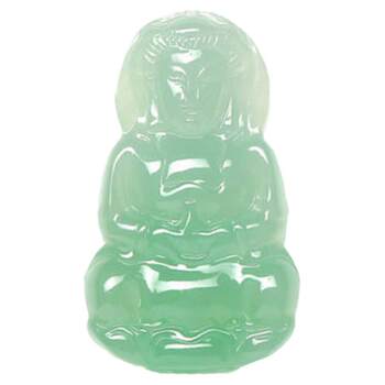 Colorful yunnan jade pendant waxy type men's jadeite guanyin