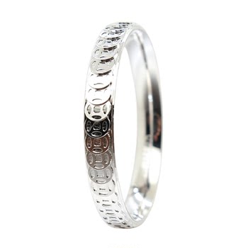Ilu silver 999 pure silver lucky copper coin ring
