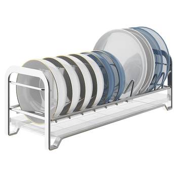Stainless steel kitchen dish storage rack