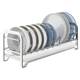 Stainless steel kitchen dish storage rack