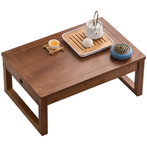 Floating Window Desk Home Tatami Tea Table Day Style Zen tea Tea Table Solid Wood Small Table Balcony Chinese small Dwarf Brick Table