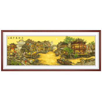 Nanxiang old dream cross stitch 2026 ໃຫມ່ຫ້ອງຮັບແຂກຊັ້ນສູງບັນຍາກາດຮູບແຕ້ມຮູບແຕ້ມພູມສັນຖານທີ່ມີຊື່ສຽງດ້ວຍມື embroidered ດ້ວຍຕົວທ່ານເອງ