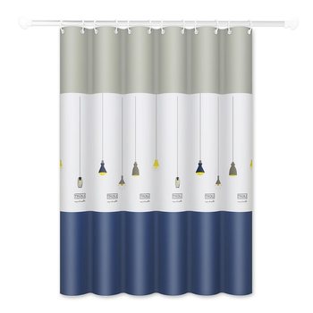 Bathroom shower curtain waterproof and mildew proof set