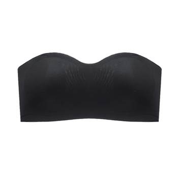 ແມ່ຍິງທໍ່ເທິງສຸດ strapless underwear anti-slip push-up thin summer bunny ears bra invisible chest wrap anti-exposure bra