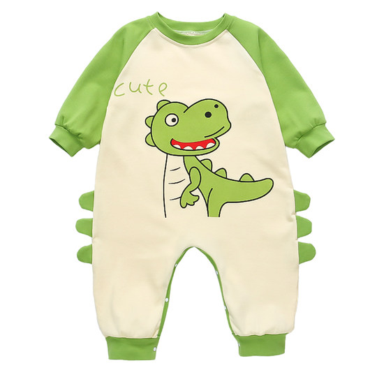 儿童纯棉连体睡衣春秋宝宝女孩防踢爬服男女童秋天防着凉连身睡袋