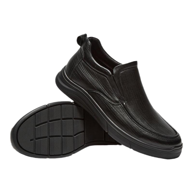 Best winter new shopping mall sheepskin business slip-on loafers men's casual leather shoes 10612DM4