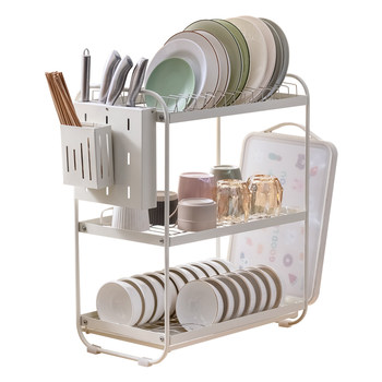 Eleven-dimensional creamy air drain dish rack
