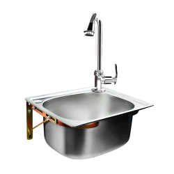 Special Kitchen 304 Stainless Steel Sink Hanging Wall Washing Basin Single Slice Tibetan Ring Small Hand -to Wash Pond