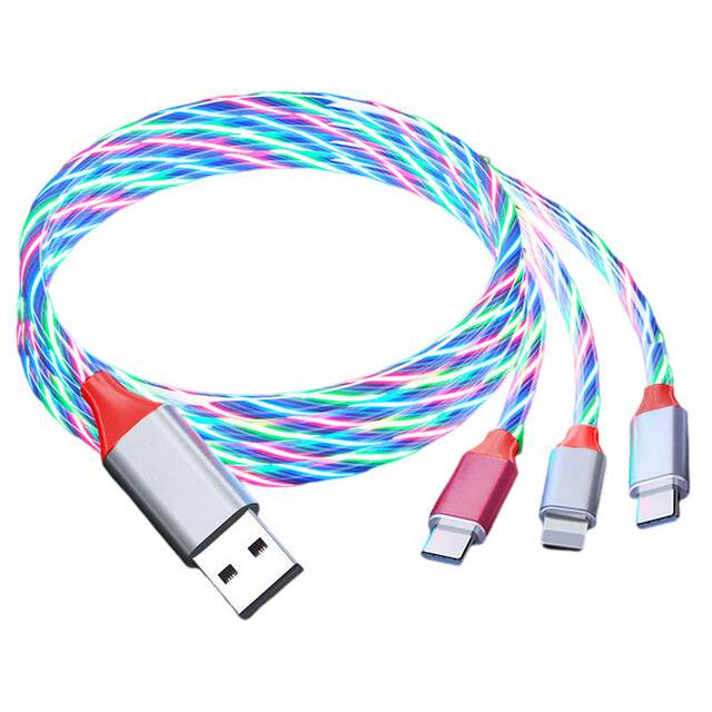 5A super fast charging one to three charger data cable