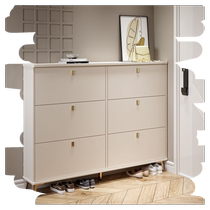 Xiyi cream style ultra-thin tipping shoe cabinet home door entry door entrance cabinet integrated simple storage shoe rack