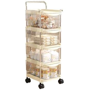 Multifunctional baby products storage rack snack trolley