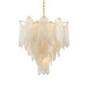 Postmodern feather glass piece model house chandelier