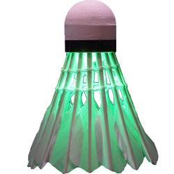 Boka luminous hair bright badminton goose feather hit nylon ball plastic with lamp LED night light ball