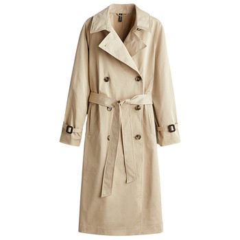 Hm women's trench coat 2025 autumn new twill trench coat 1259407
