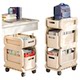 Larger schoolbag shelf movable multi-layer trolley