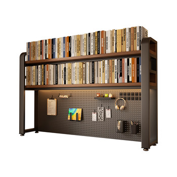 Desktop perforated board bookshelf