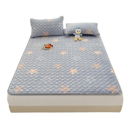 Thick and fleece mattress warm flannel mattress pad